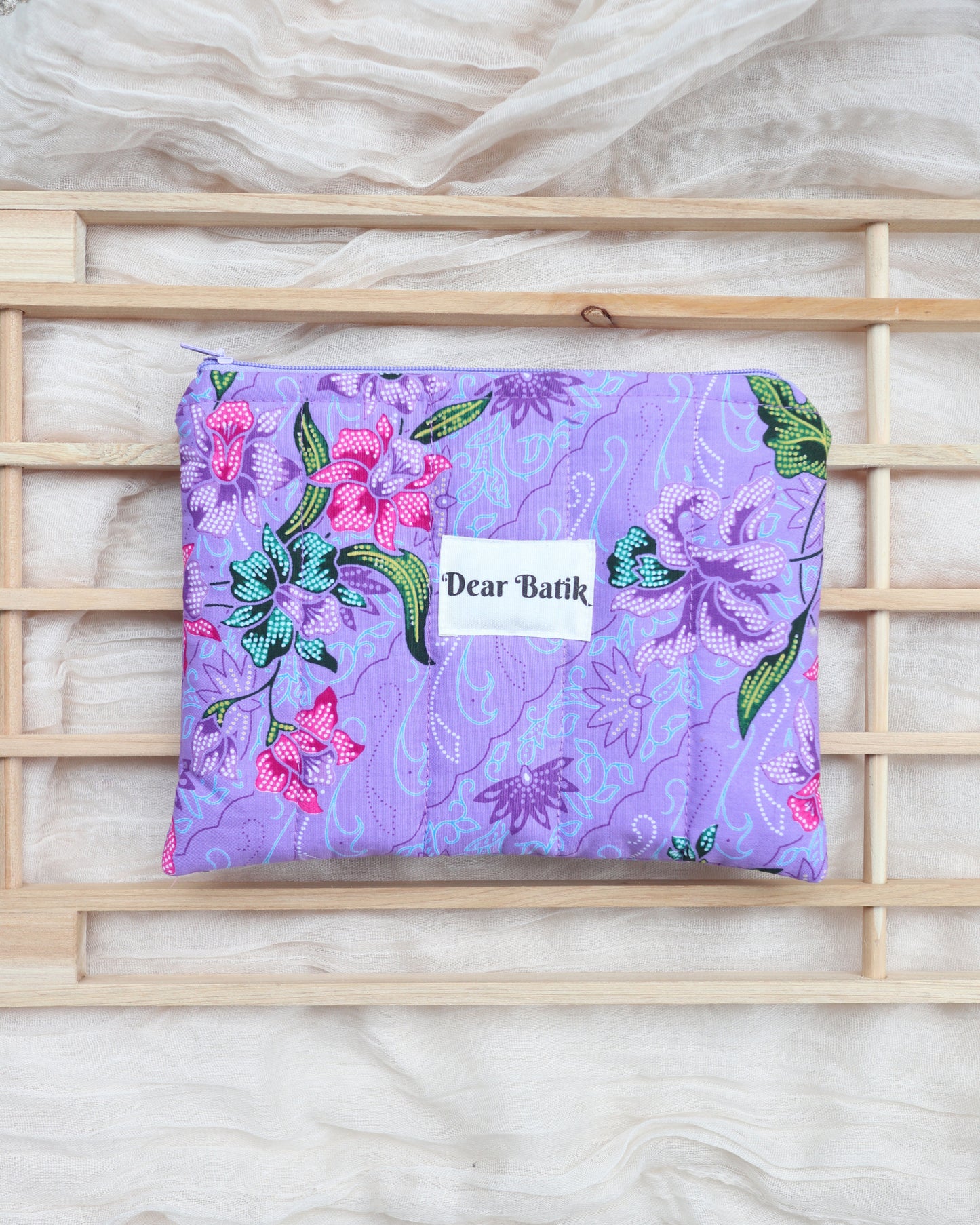 Medium Padded Batik Pouch