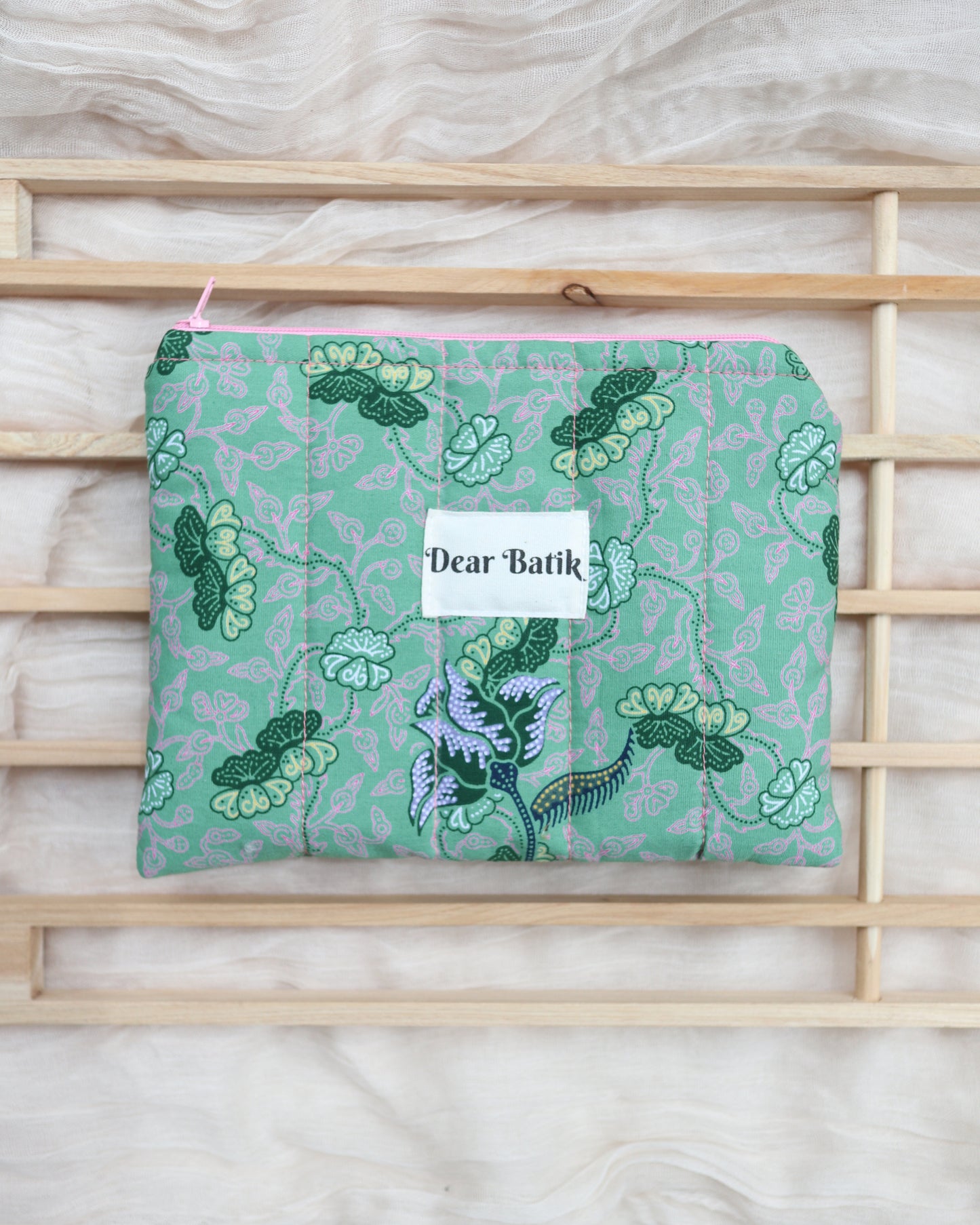 Medium Padded Batik Pouch