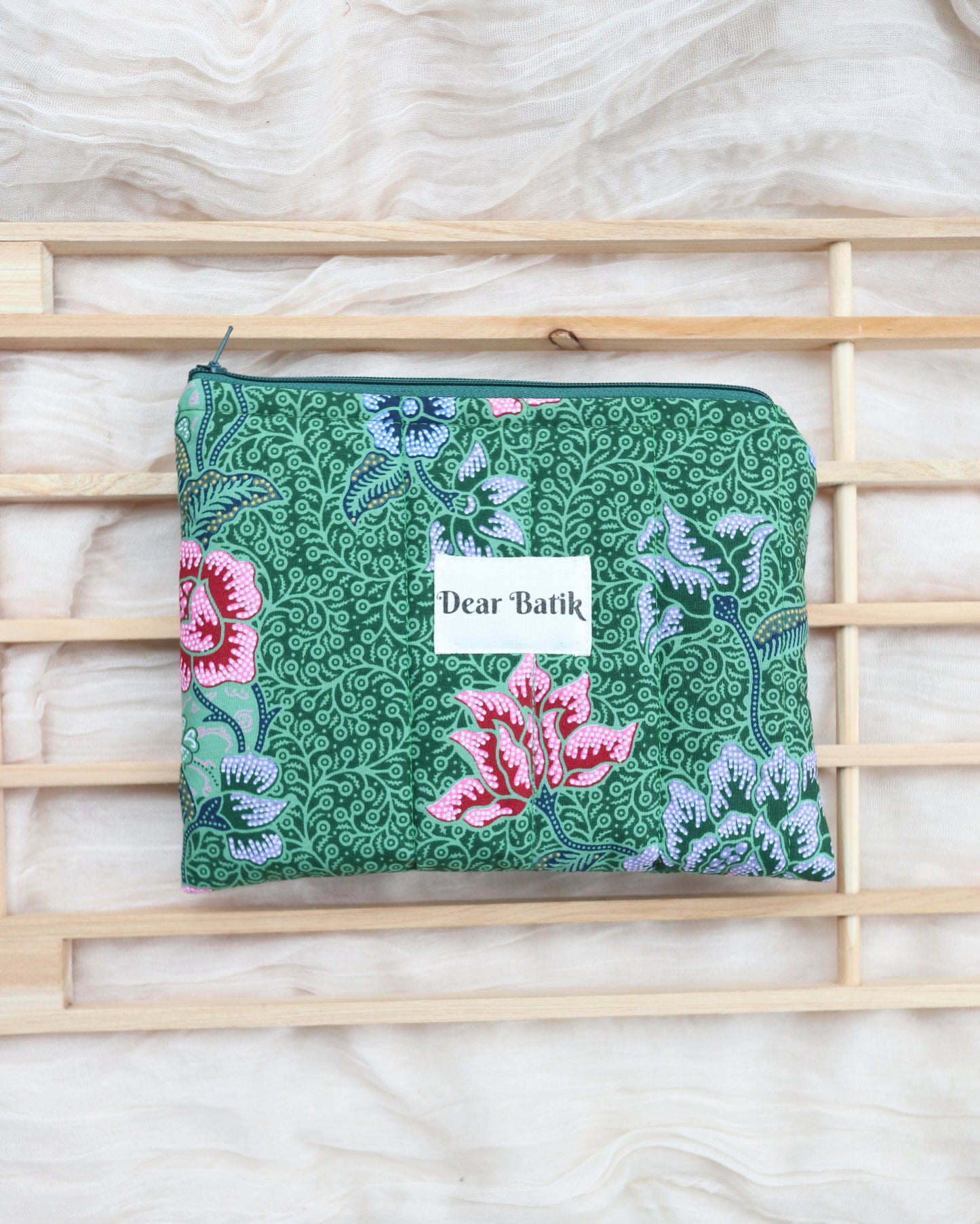 Medium Padded Batik Pouch