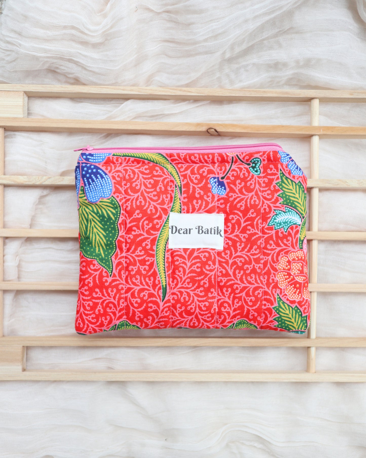 Medium Padded Batik Pouch