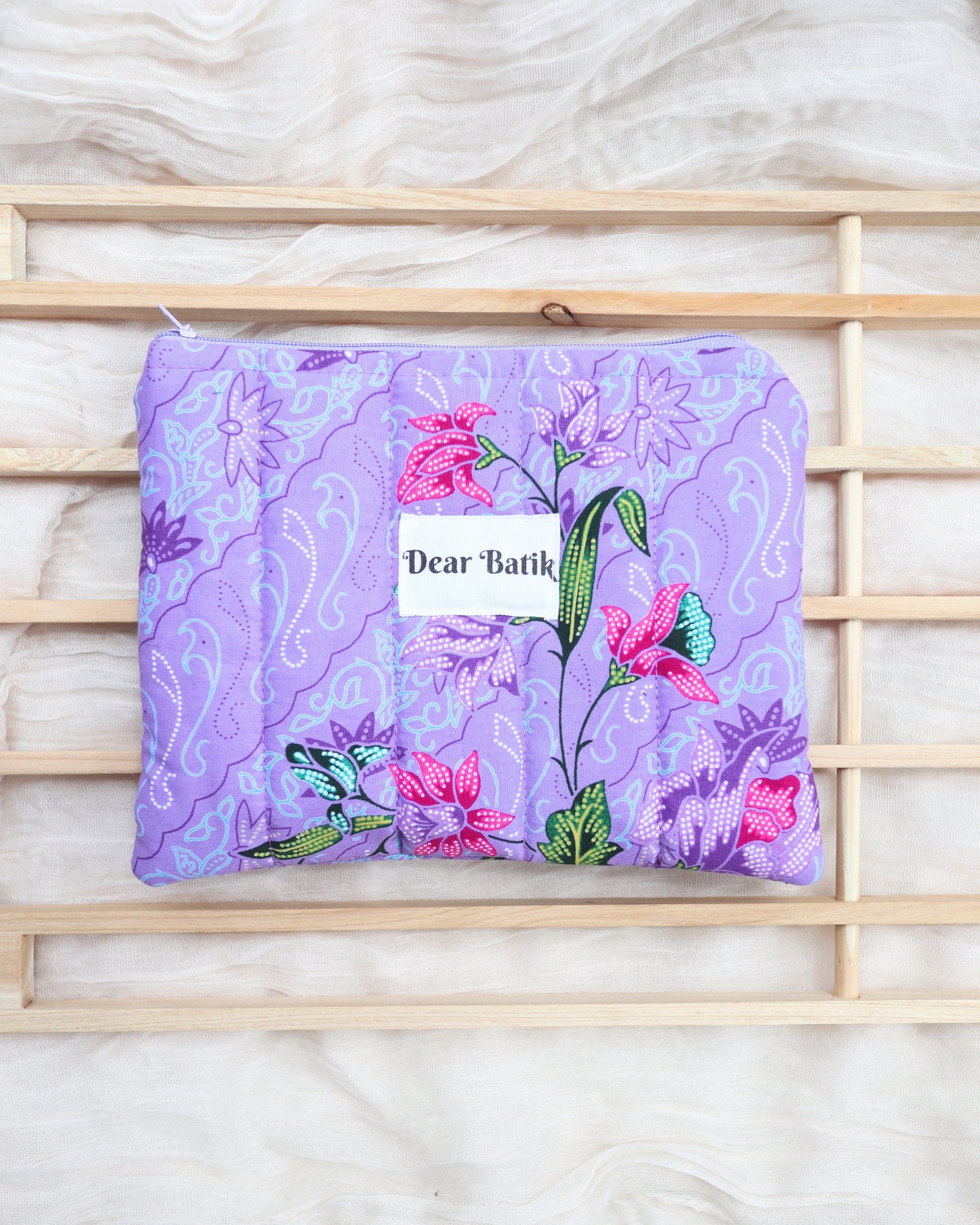 Medium Padded Batik Pouch