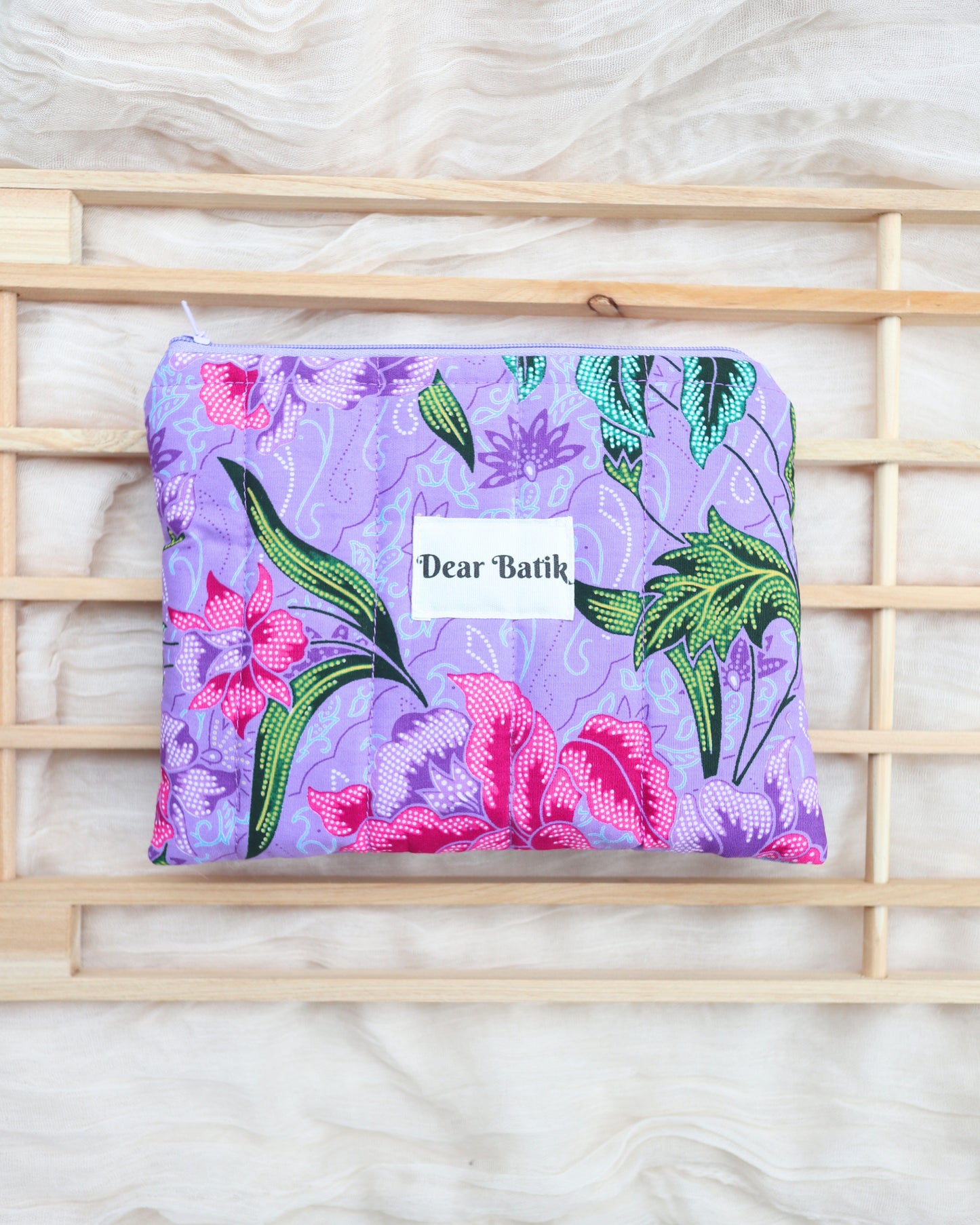 Medium Padded Batik Pouch