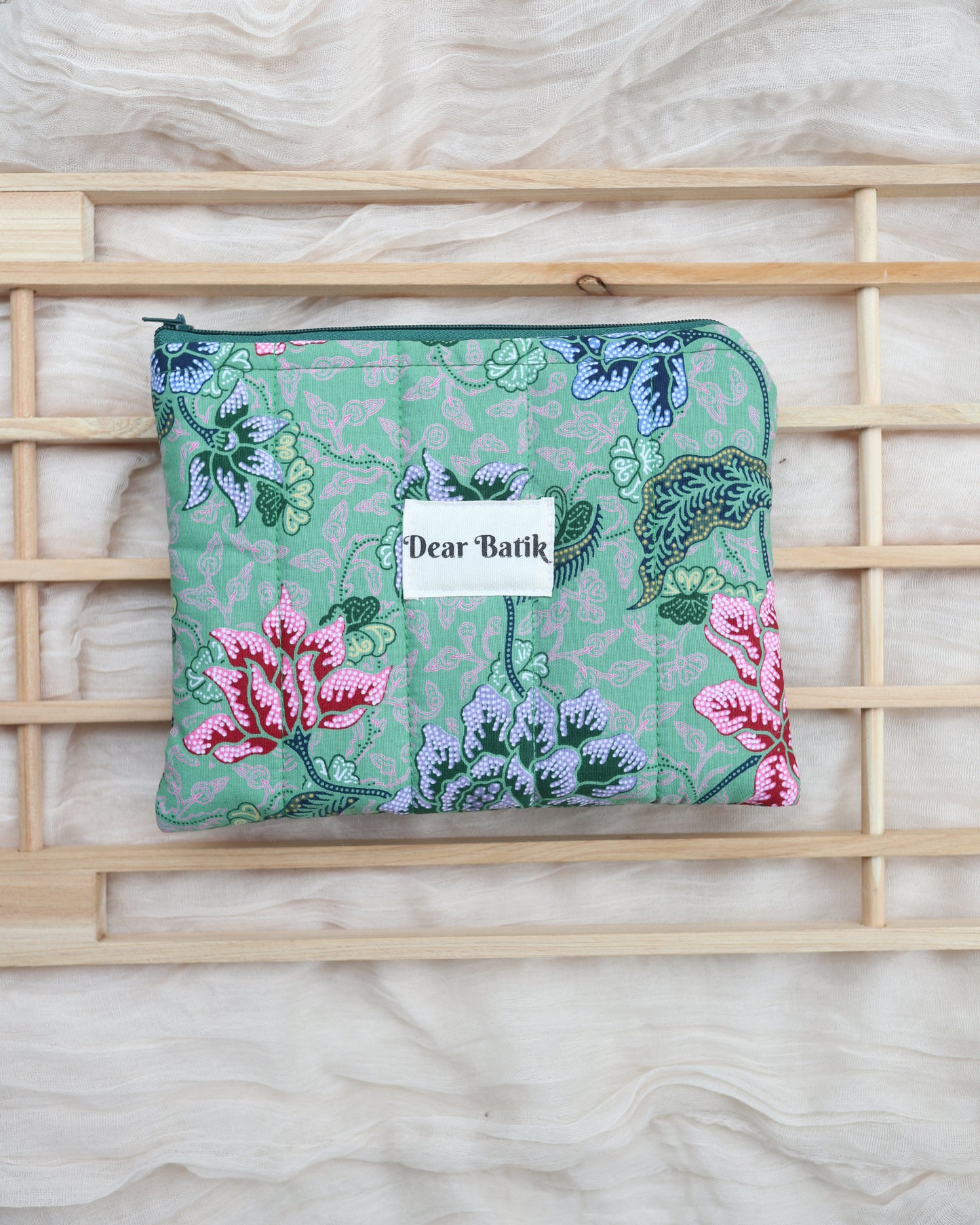 Medium Padded Batik Pouch