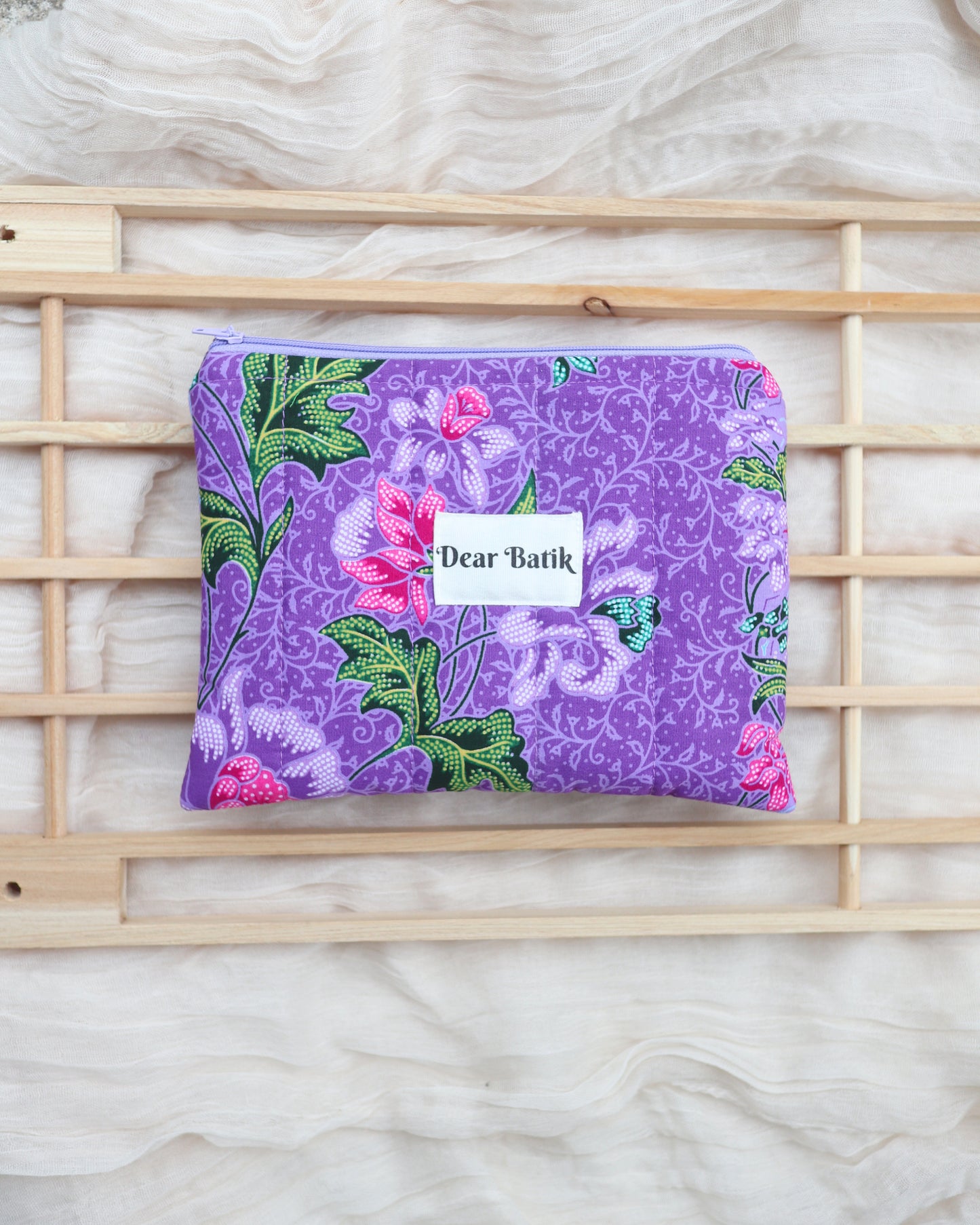 Medium Padded Batik Pouch