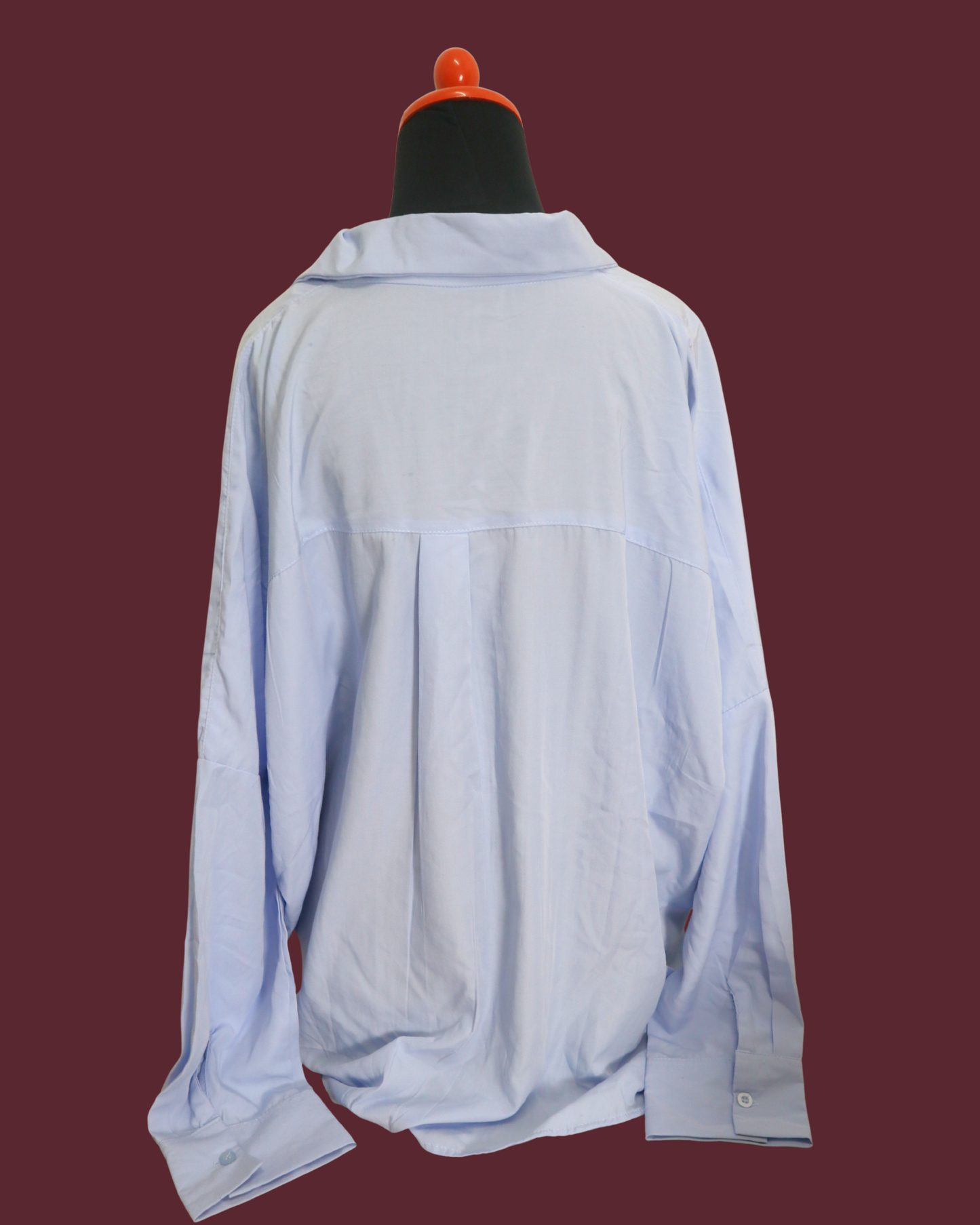 Unworn Blue Pleated Top