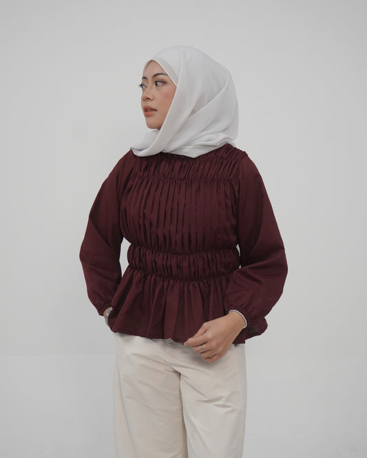 Sophia Shirred Blouse