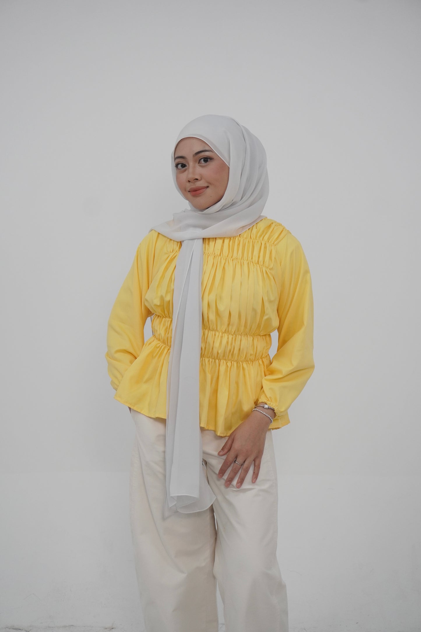 Sophia Shirred Blouse