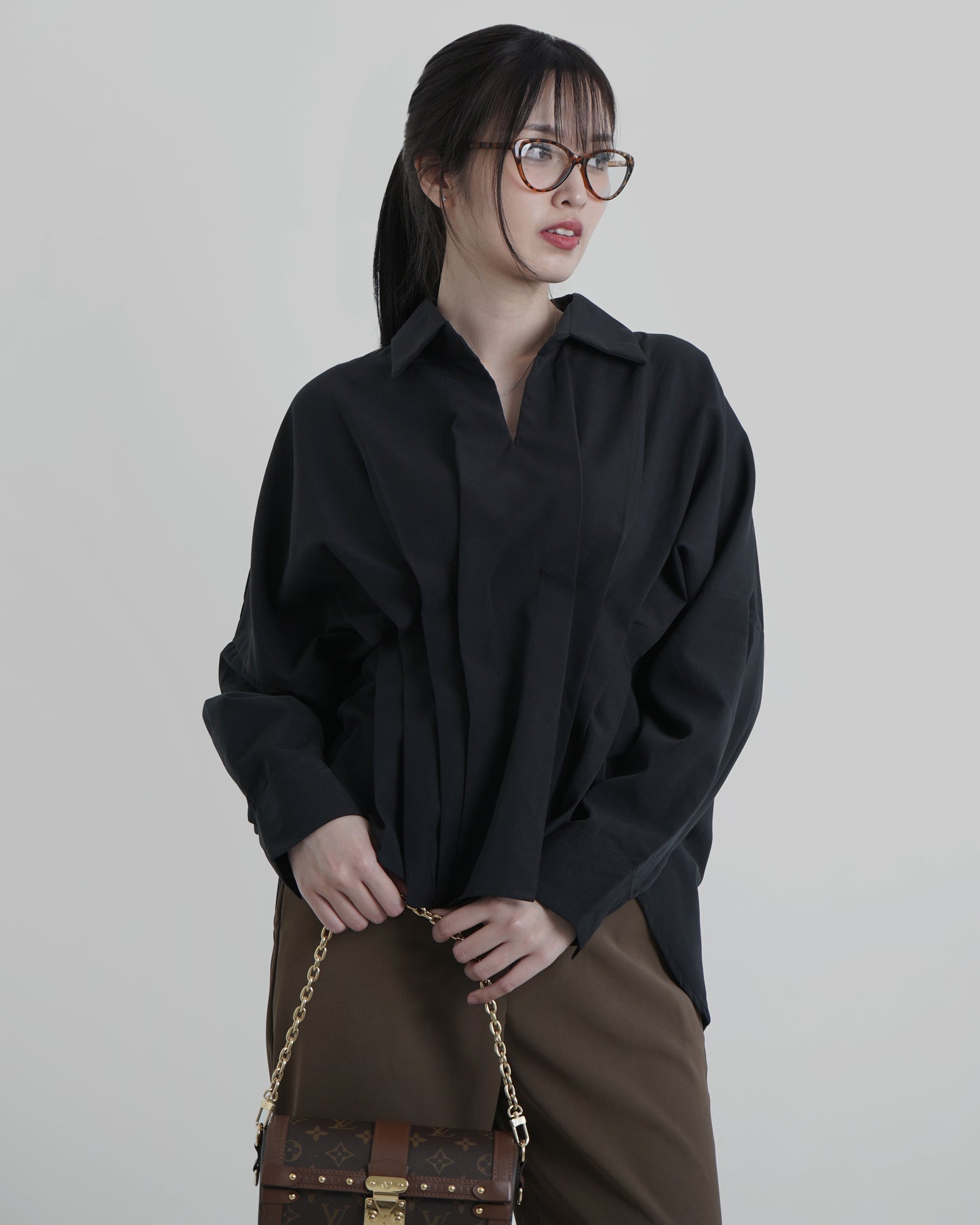 Clara Pleated Blouse